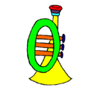 Dibujo Trompeta pintado por trompeta col