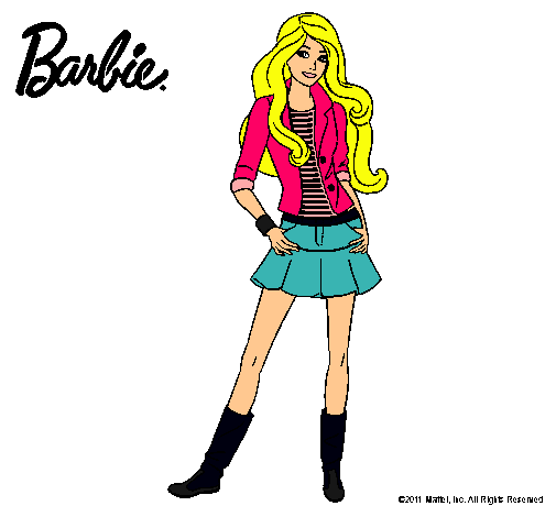 Dibujo Barbie juvenil pintado por Esmii