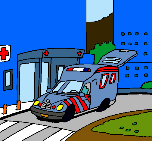 Ambulancia en el hospital