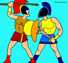 Dibujo Lucha de gladiadores pintado por danteeee