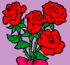 Dibujo Ramo de rosas pintado por cielogpe