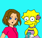 Dibujo Sakura y Lisa pintado por bella234