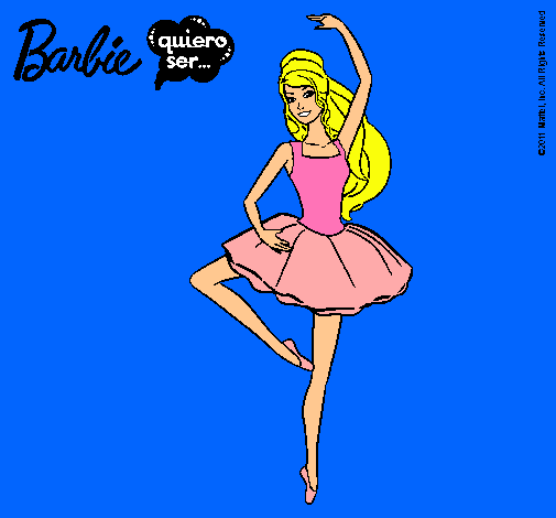 Dibujo Barbie bailarina de ballet pintado por anabela