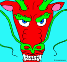 Dibujo Cabeza de dragón pintado por elisanavas1