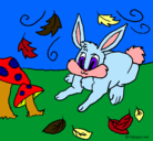 Dibujo Conejo pintado por fabilindaaaaaa