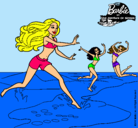 Dibujo Barbie de regreso a la playa pintado por FANILU