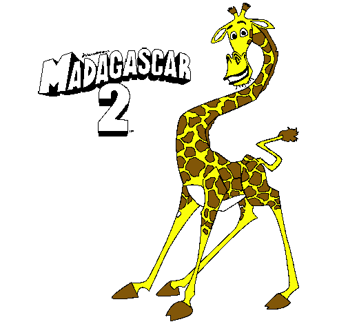 Dibujo Madagascar 2 Melman pintado por donova