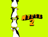 Dibujo Madagascar 2 Pingüinos pintado por ashlei