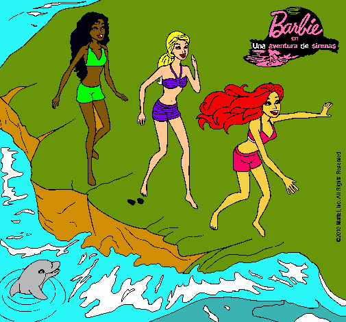 Barbie y sus amigas en la playa