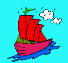 Dibujo Barco velero pintado por juaneslindo