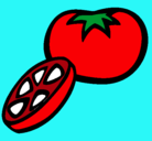 Dibujo Tomate pintado por claudia12