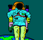 Dibujo Astronauta pintado por cefroiupot