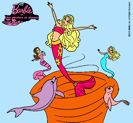 Barbie sirena contenta