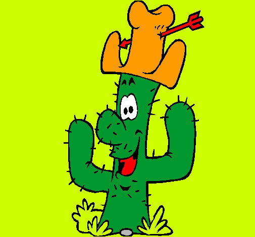 Cactus con sombrero