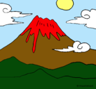 Dibujo Monte Fuji pintado por belly