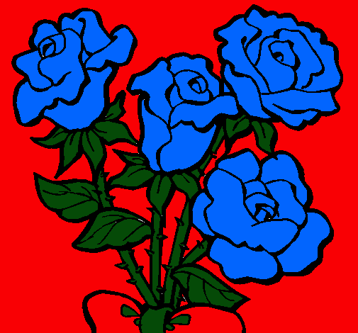 Dibujo Ramo de rosas pintado por messi56