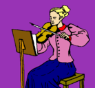 Dibujo Dama violinista pintado por BETT
