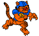 Dibujo Jugador tigre pintado por tyuuj