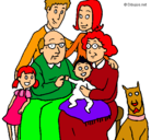 Dibujo Familia pintado por dibojado