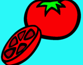 Dibujo Tomate pintado por cuore