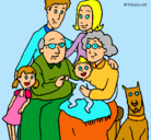 Dibujo Familia pintado por melba