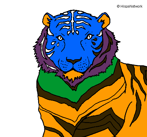 Dibujo Tigre pintado por Lolo130306