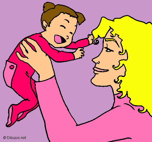 Dibujo Madre con su bebe pintado por 123alexa321