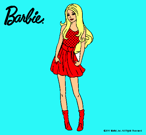 Dibujo Barbie veraniega pintado por antonellan