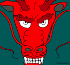 Dibujo Cabeza de dragón pintado por AsunGabri