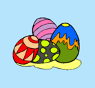 Dibujo Huevos de pascua pintado por seira