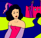 Dibujo Princesa y castillo pintado por AAAL