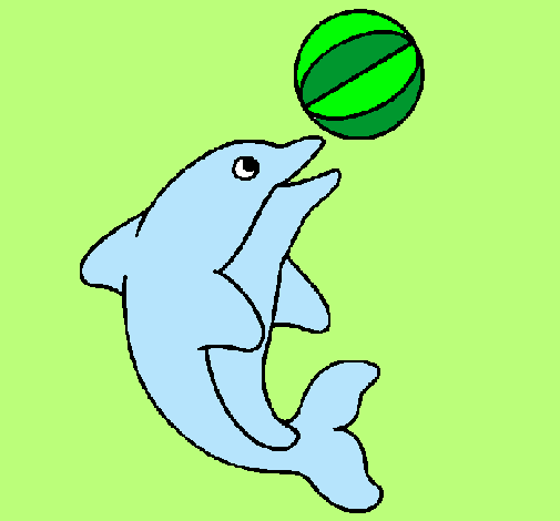 Dibujo Delfín jugando con una pelota pintado por RoSiTaX