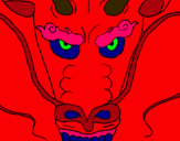 Dibujo Cabeza de dragón pintado por sarus