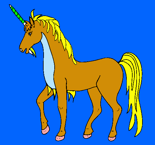 Dibujo Unicornio II pintado por natilla
