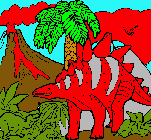 Dibujo Familia de Tuojiangosaurios pintado por Lolo130306