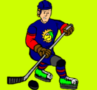 Dibujo Jugador de hockey sobre hielo pintado por pollod