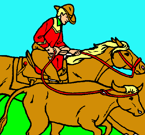 Vaquero y vaca