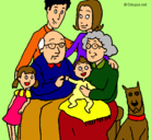 Dibujo Familia pintado por colitooo