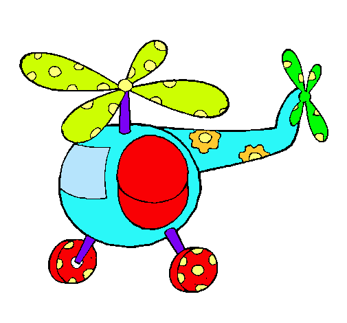 Dibujo Helicóptero adornado pintado por aelita