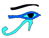 Dibujo Ojo Horus pintado por mireia