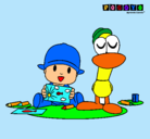 Dibujo Pocoyó y Pato pintado por anthonyjhoel