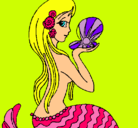 Dibujo Sirena y perla pintado por friv