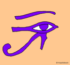Dibujo Ojo Horus pintado por colitooo