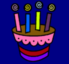 Dibujo Tarta con velas pintado por nenademicorazon