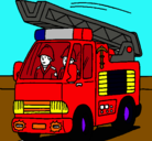 Dibujo Coche de Bomberos pintado por jessica0105