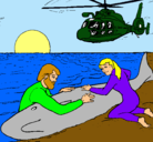 Dibujo Rescate ballena pintado por dalio