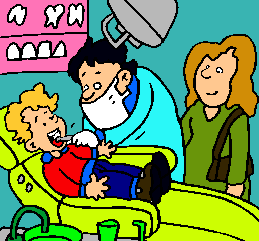 Niño en el dentista