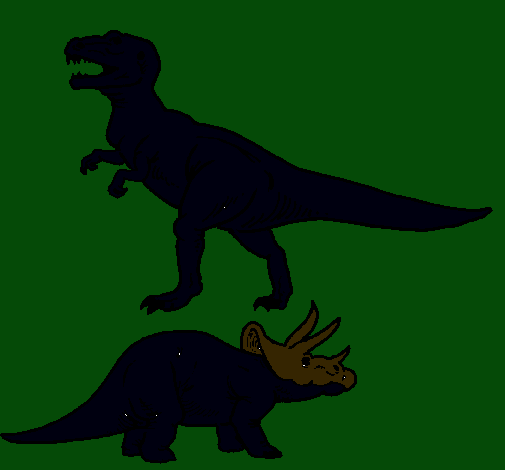 Triceratops y tiranosaurios rex