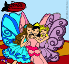 Dibujo Barbie y sus amigas en hadas pintado por EricaBenegas