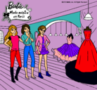 Dibujo Barbie mirando vestidos pintado por dadalume
